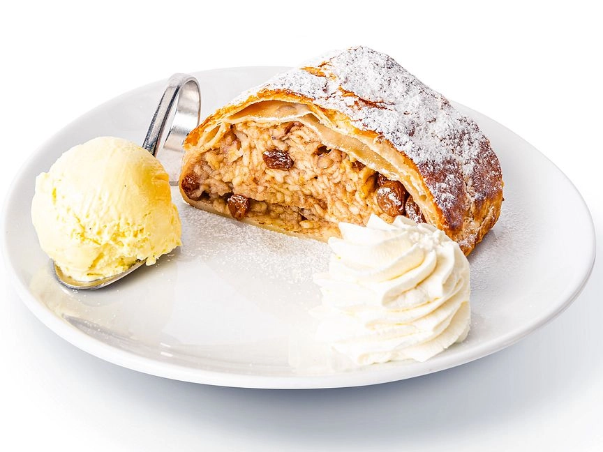 Homemade apple strudel