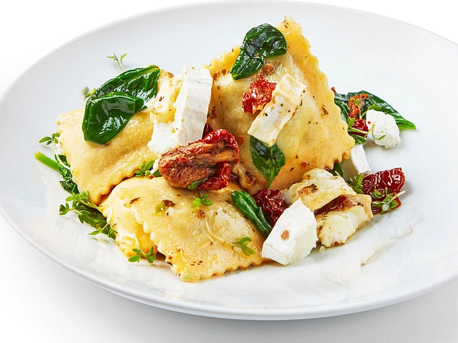 Spinach ravioli
