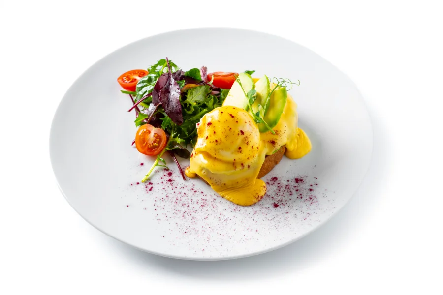 Eggs Benedict with avocado